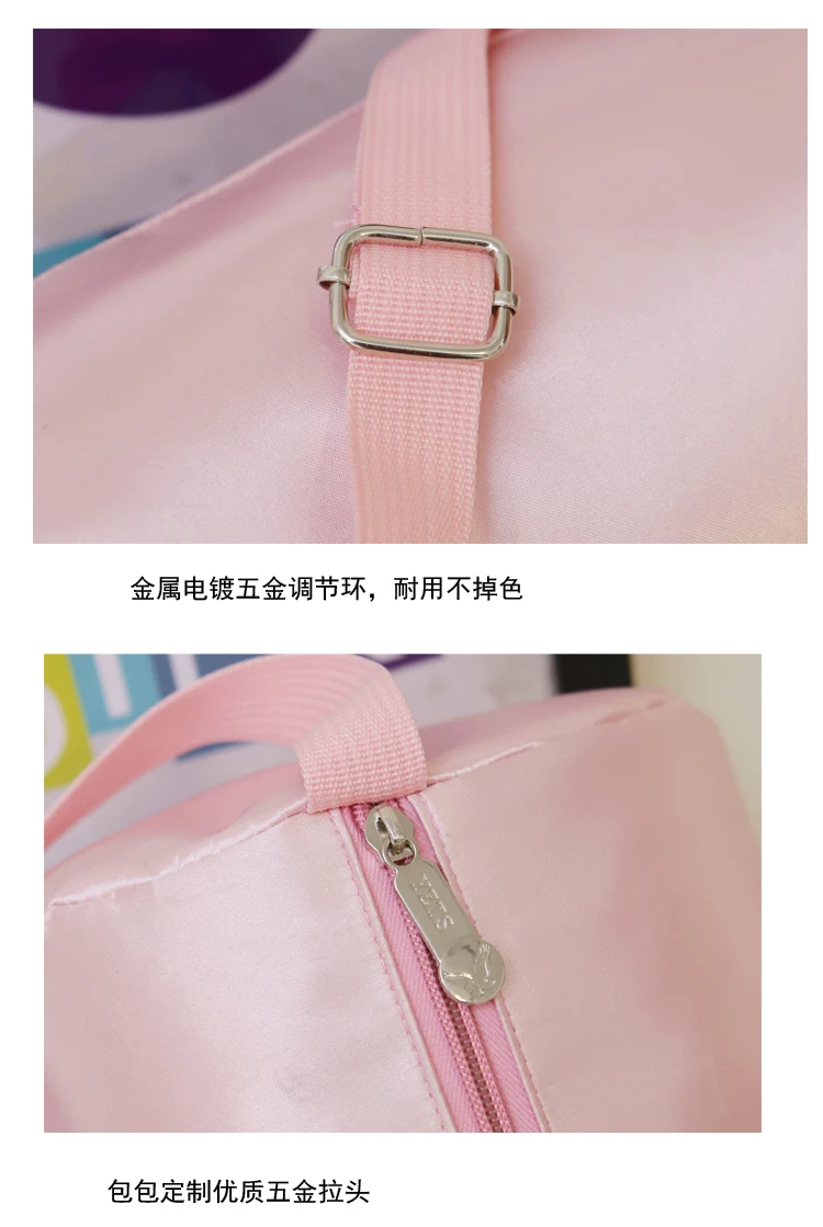 Ballet Dance Bags Embroidered Sequins Ballet Shoes Design Ballet Bags Pink Ballerina Dancing Bags Girls Adult Kids Dance Bags