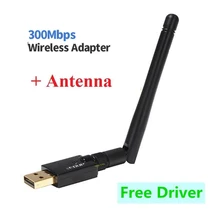 USB 2,0 USB WiFi адаптер беспроводная сетевая карта 300 Мбит/с 802,11 b/g/n LAN с поворотная антенна для ноутбука PC Mini Wi-Fi Dongle