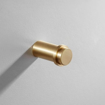 Скандинавский матовый латунный Крюк настенный вешалка для пальто Золотое крыльцо с медным покрытием крюк книжная комната висячая дверь кухни, ванной одиночный крюк - Цвет: Pack of 1 Punch free