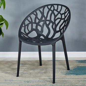 

Modern fashion hollow chair restaurant dining chair restaurant office meeting computer chair Nordic home bedroom plastic chair