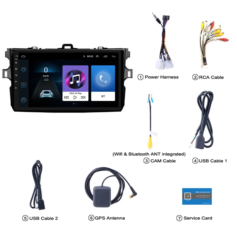 Для Toyota Corolla 2007-2013 автомобильный Радио Мультимедиа Видео плеер навигация gps Android 8,1 аксессуары SWC BT wifi седан без dvd