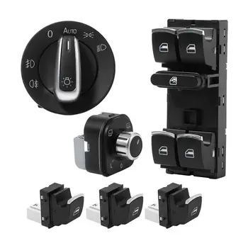 

6pcs / Chrome Window Light Switch Control Mirror Replacement Kit for Volkswagen MK5 / MK6 / Golf R MA445