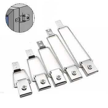 

stainless steel thickened Locking Latch 88-210mm Metal Long hook Toggle hasp for billboard light box Bulletin window Hardware