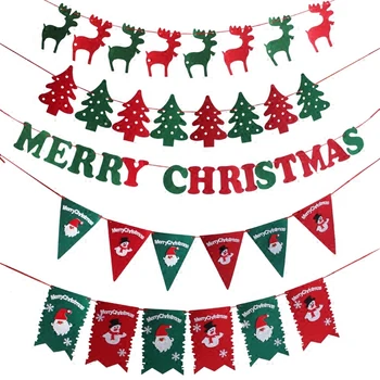 

Christmas Ornament Hanging Pendants Xmas Tree Christmas Decorations For Home Party New Year Bunting snowman socks decorated