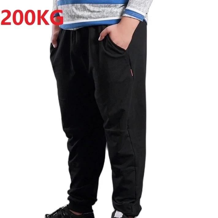 

autumn Men's big pants sports 200KG plus size 14XL 15XL stretch large size 66 60 62 68 70 oversize sweatpants black 50 52 54 56