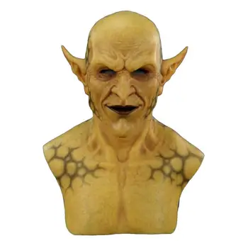 

Halloween Scary Mask Realistic Appearance Yellow Imp Demon Latex Mask Party Costume Cosplay Props Adult Mask