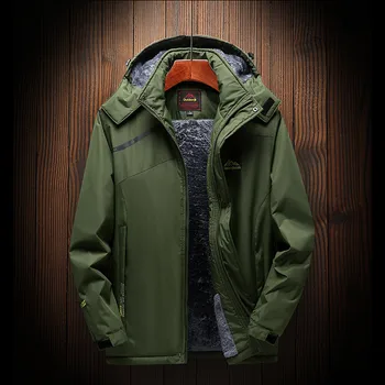 

Mens Jacket Mens Winter Outdoor Cashmere Thickening Hoodie Zipper Sport Outdoor Assault Coat Mens jackets and coats #YB40