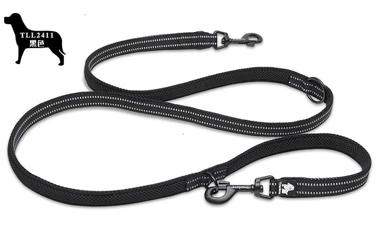 Truelove 7 In 1 Multi-Function Adjustable Dog Lead Hand Free Pet Training Leash Reflective Multi-Purpose Dog Leash Walk 2 Dogs (10)