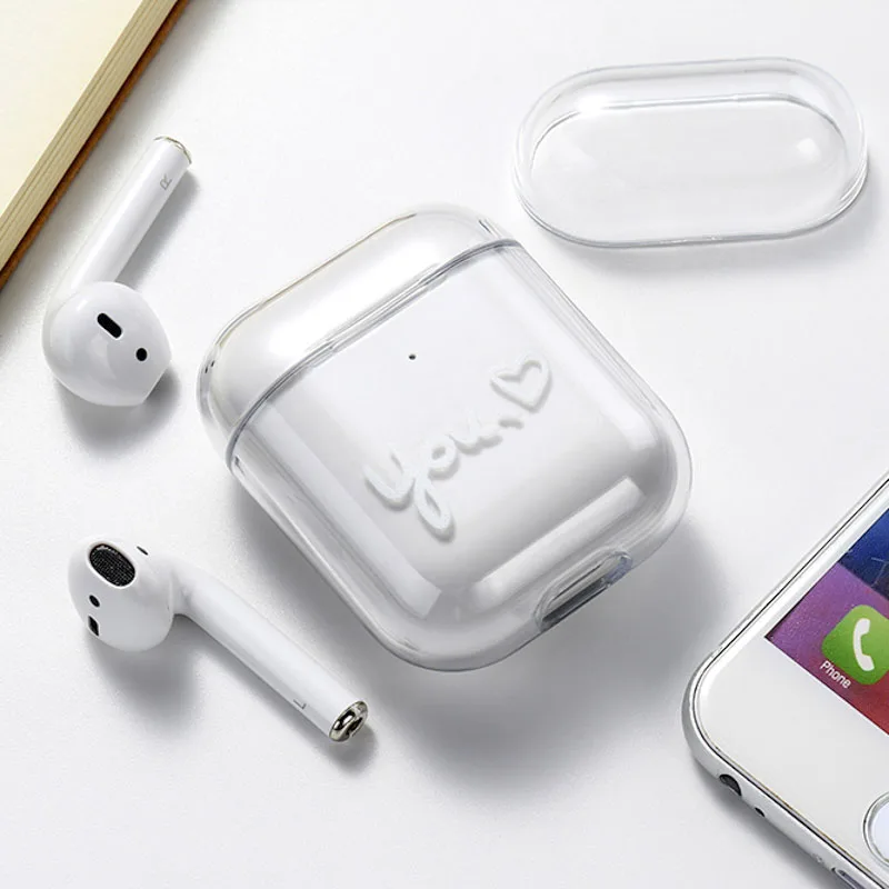 Чехол для наушников для Airpods, чехол, милый роскошный мультяшный Жесткий Чехол, Прозрачный чехол для AirPod 1 2, защитный чехол - Цвет: 093