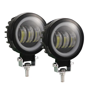 

1 Pair 3.5 Inch Motorcycle Round White Spotlight Angel Eye Work Light DRL Car Accessories Car Work Lights