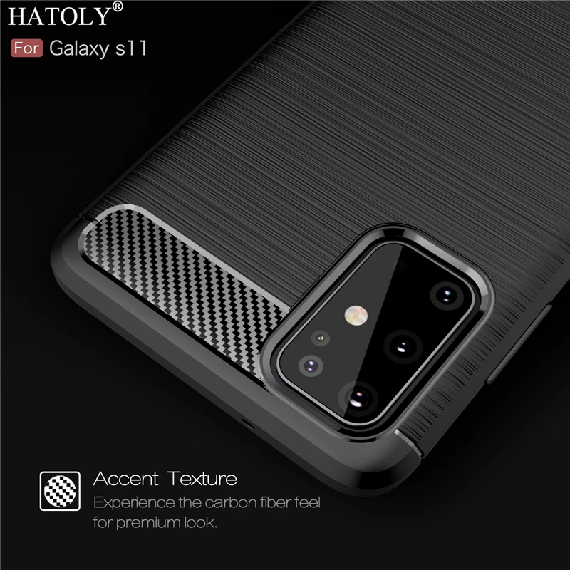 Чехол для Samsung Galaxy S20 Plus Мягкая силиконовая задняя крышка противоударный бампер
