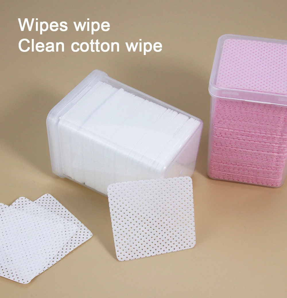 Description Picture 2 of item200Pcs Lint-Free Paper Cotton Eyelash Glue Remover Wipe The Mouth Of The Glue Bottle Prevent Clogging Cleaner Pad Makeup Tool
