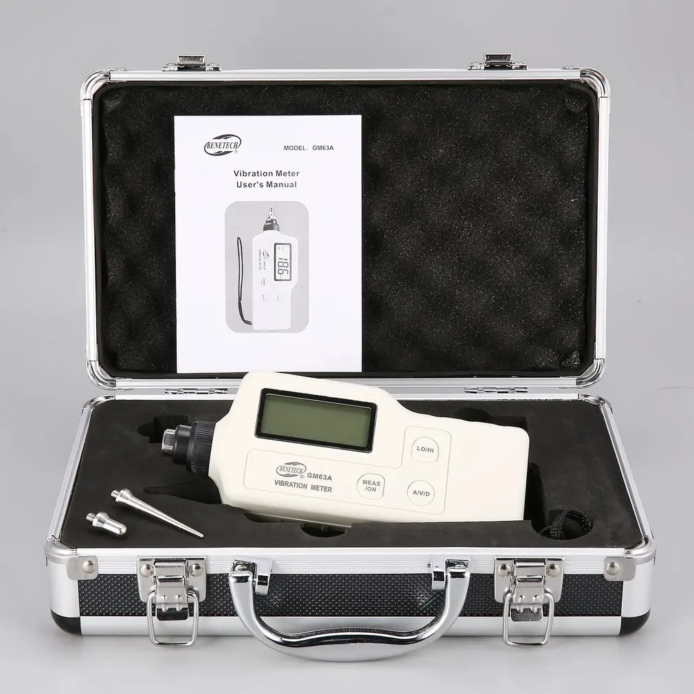 

GM63A Digital Vibration Meters Vibrometer Meter Device Measures Handheld Analyzer Tester Analyzer Gauge High Precision
