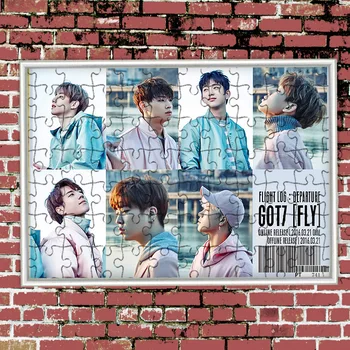 

Kpop GOT7 New Album Fly Series Mark Jackson JB Official Same Puzzle 120 Piece Photo Frame Gift Memorial Collection Stationery