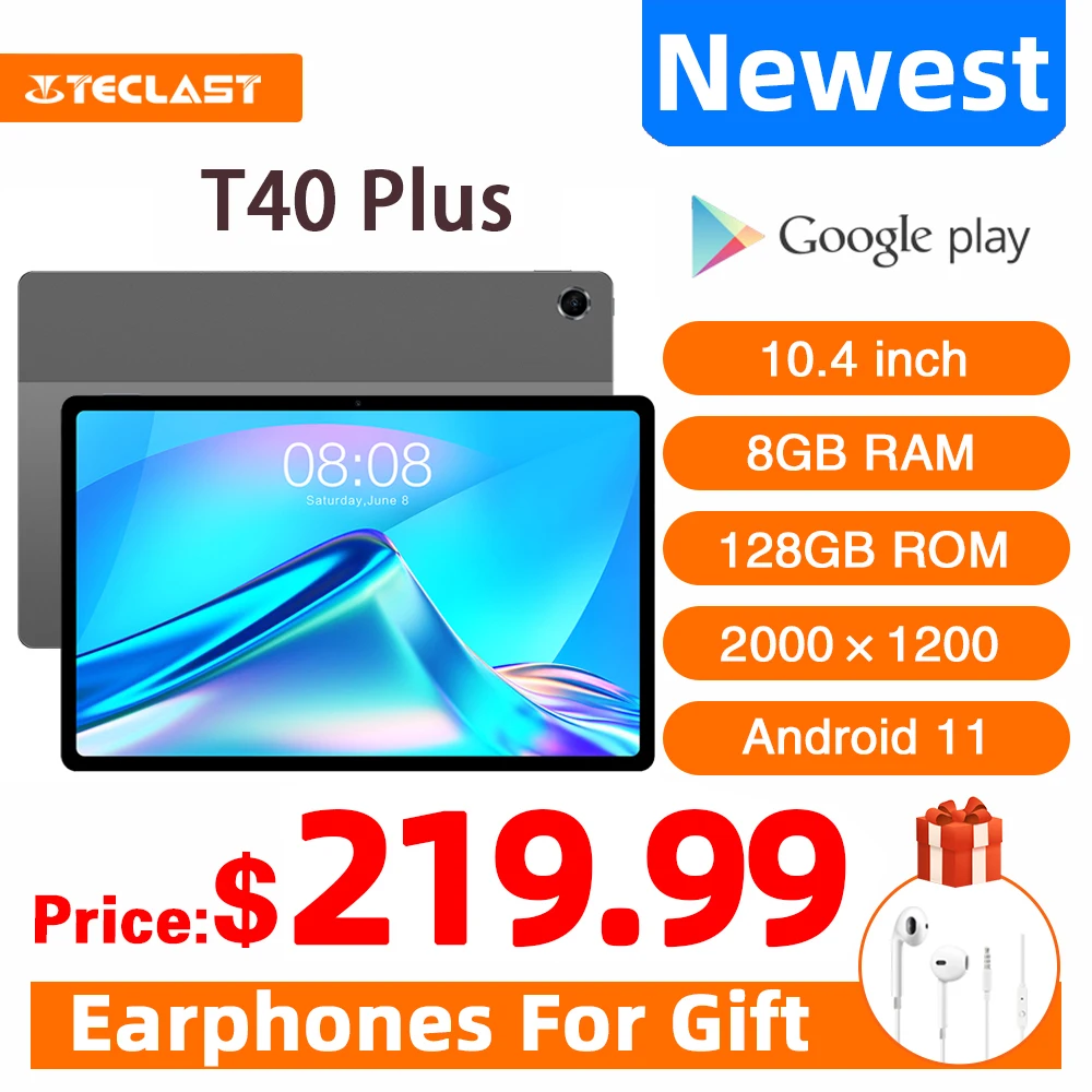 Планшет Teclast T40 PLUS на Android 11 восемь ядер экран 10 4 дюйма 8 ГБ + 128 | Компьютеры и офис
