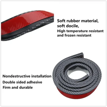 

2x5.5cm/1.5M Rubber bumper​ Fender Flare Wheel Eyebrow Trim Protector Lip For most cars