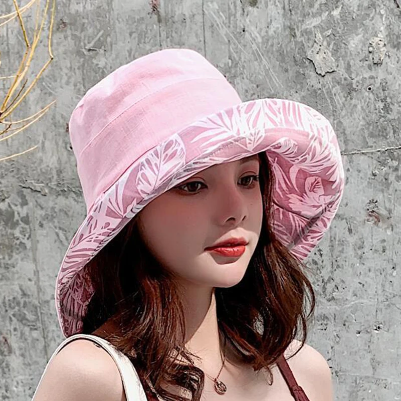 Шляпы для женщин, шляпа от солнца, двойная, Chapeau Femme Ete, боковая Складная пляжная шляпа от солнца, милая, универсальная, Пляжная, с широкими полями, Sun NN