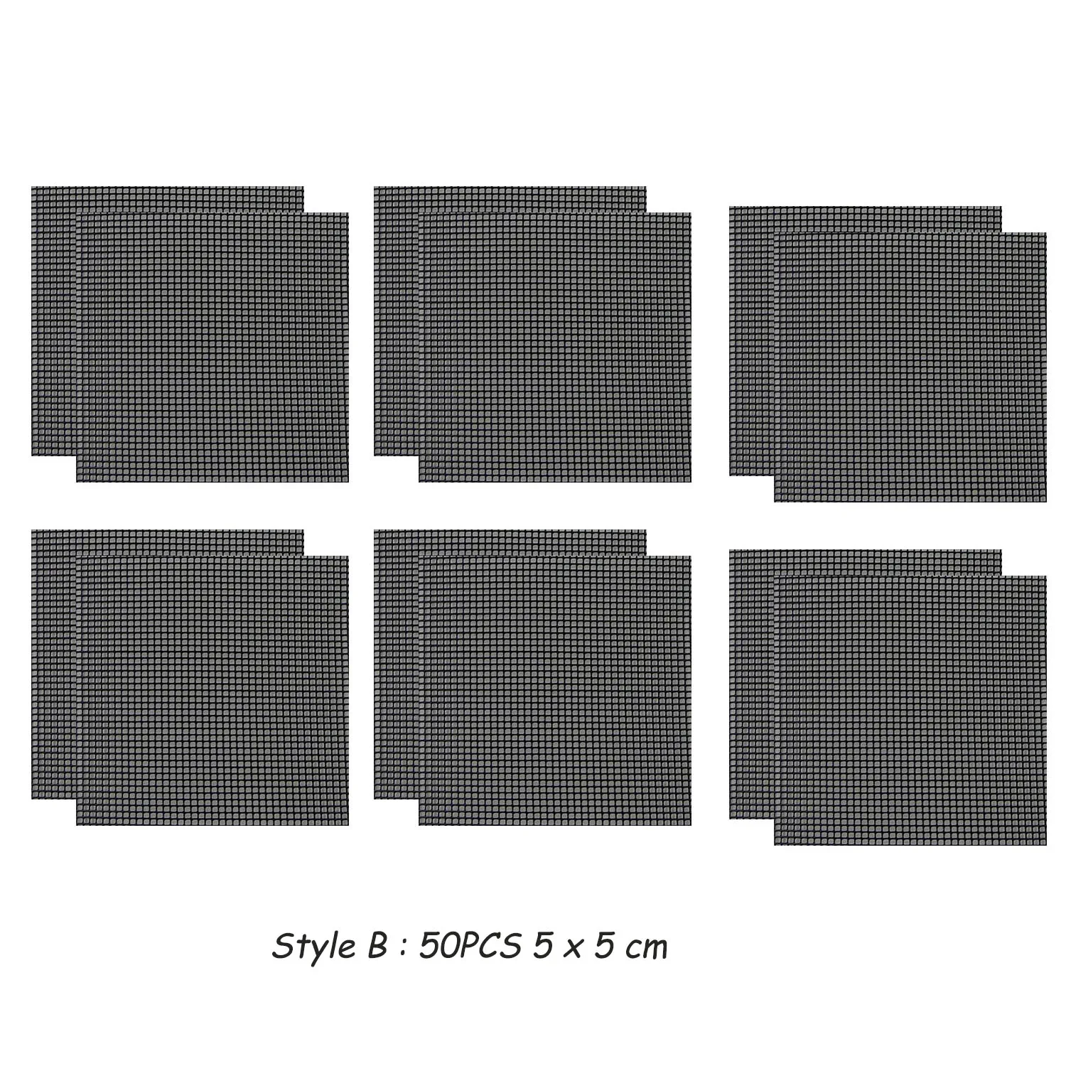 Style B Behogar, 50 шт в наборе, 5x5 см дренаж экраны+ 50 шт. 4,5 см круглая сетка тормозные колодки для бонсай-суккулент избежать гниения корни потери почвы борьба с вредителями - Цвет: Style B