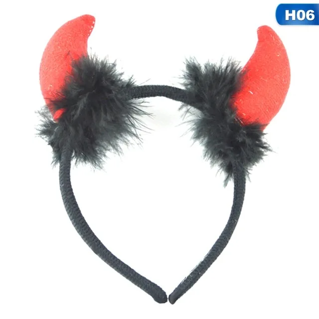Handmade Sheep Horn Headband Hairband Accessory Demon Evil Gothic Cosplay Halloween Headwear Prop Headband - Цвет: 06