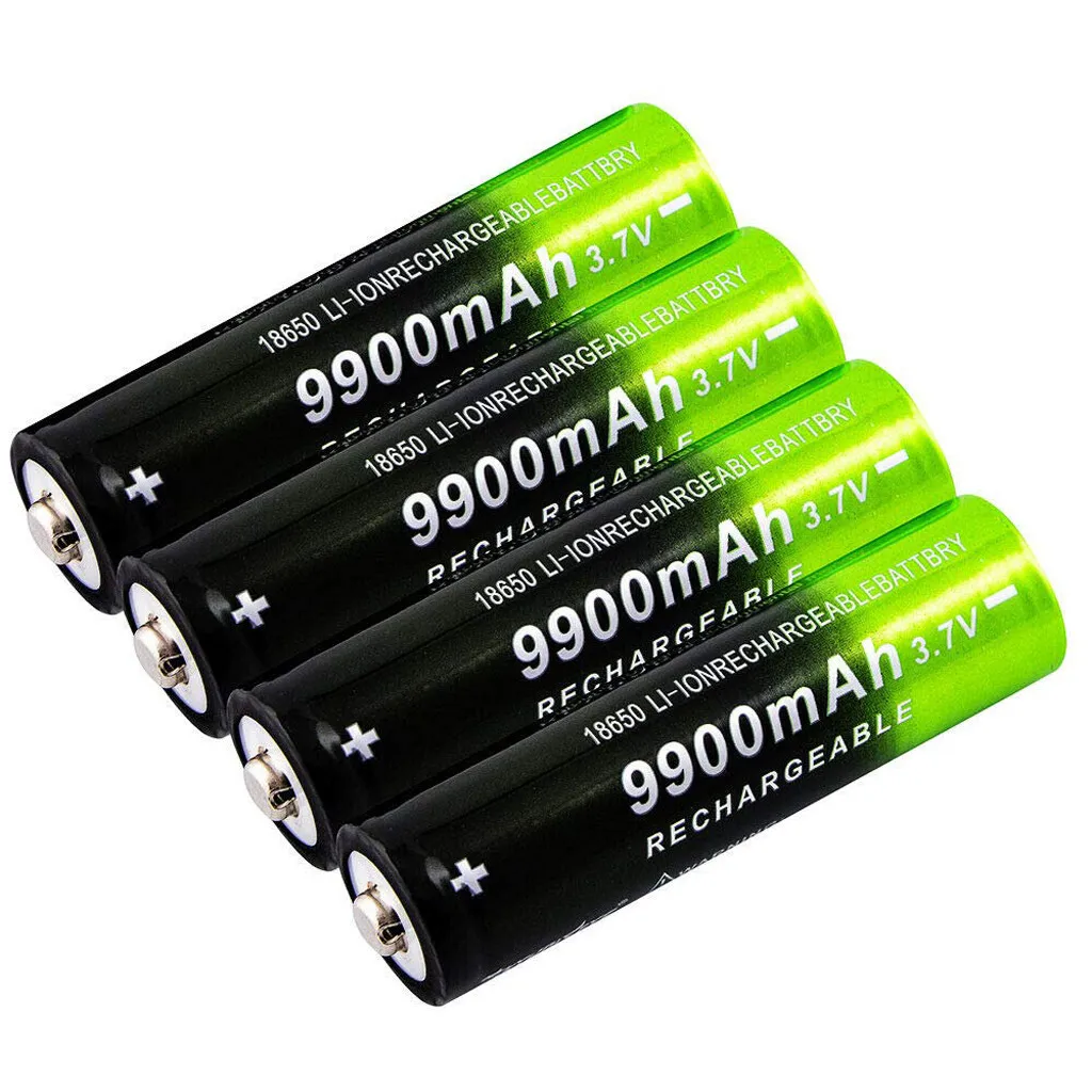 18650 3,7 V 9900mAh ионная аккумуляторная батарея 10 шт+ Проводная зарядка