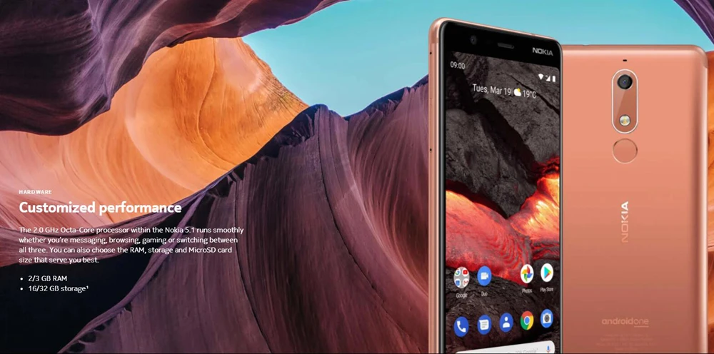 Мобильный телефон Nokia 5,1 3 ГБ 32 ГБ Android P 4G FDD LTE 5," 18:9 FHD+ MT6750 Восьмиядерный 2970 мАч 13 МП OTA отпечаток пальца