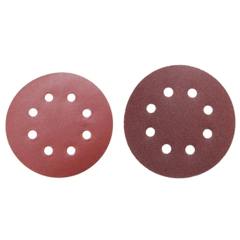 

60x 5Inch 125mm 8 Hole 240 Grit/120 Grit Sand Sanding Disc Paper Random Orbit Hook and Loop