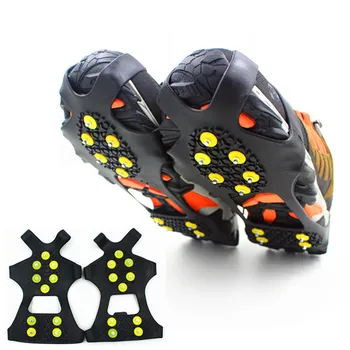 

1Pair 10 Studs Anti-Skid Ice Gripper Spike Women Men Boy Girl Winter Snow Anti-Slip Climbing Shoe Spikes Anti Slip Shoes Cover