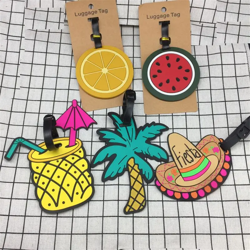 

Travel Accessories Creative Summer Beach Series Luggage Tag Travel Suitcase Bag Id Tags Address Label New Travel Accessories
