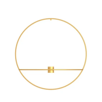 

Craft Wall Mounted Candle Patio Art Home Decor Wedding Round Tealight Holder Simple Modern Bathroom Sconce Living Room Iron