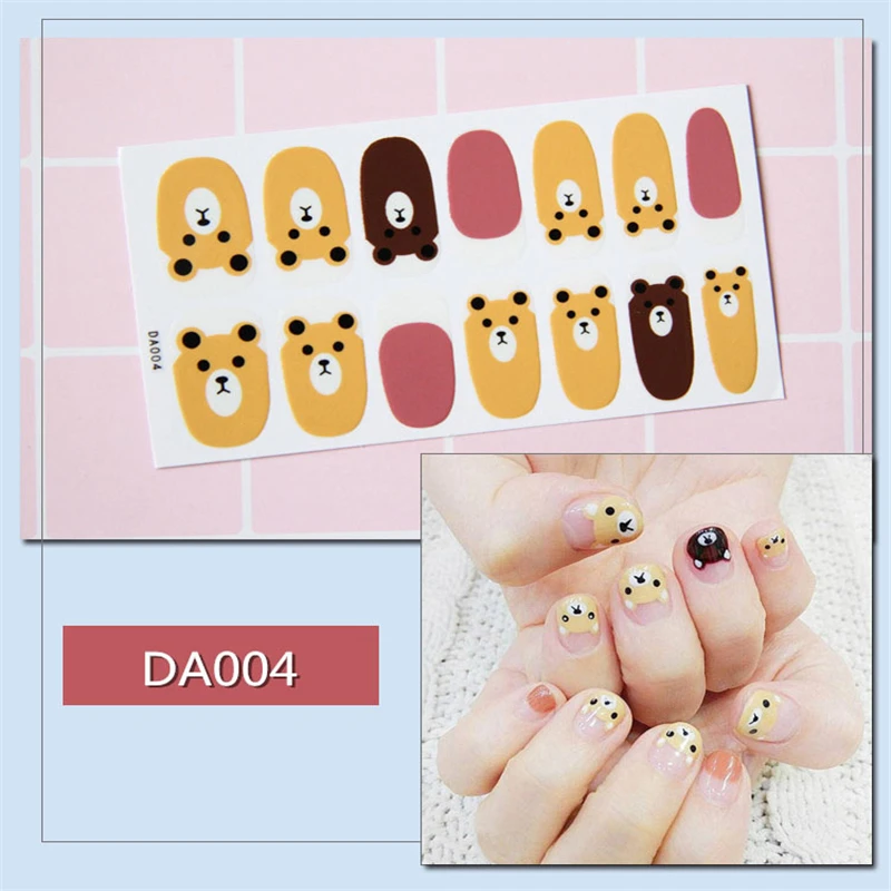 Nusx Nail Polish Stripes DIY Waterproof Nail Stickers Wraps Cute Cartoon Pattern Nail Stickers Nail Foil 4