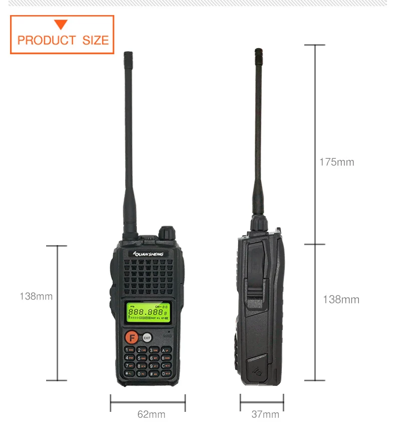 2 предмета в комплекте, QuanSheng, TG-K10AT 10 Вт иди и болтай Walkie Talkie радио 10 км радио yaesu UHF400-470MHz УКВ-диапазона Любительское радио, Си-Би радиосвязь dmr