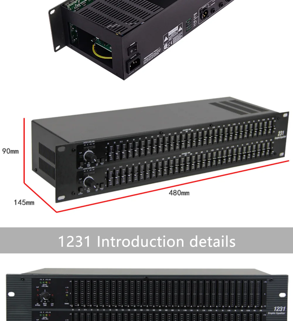 231 Профессиональный эквалайзер обеспечивает этап аналоговые двухканальный 31-band стерео 231 EQ аудио сигнальных процессоров