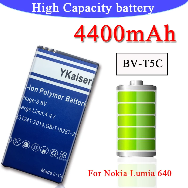 BV-T5C батареи сотового телефона для Nokia Microsoft Lumia 640 Lumia640 RM-1073 4400 мА/ч 9.5Wh BV T5C BVT5C