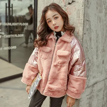 

coat kids girl winter 2020 fashion teenage clothing winterjas meisje 12 years old