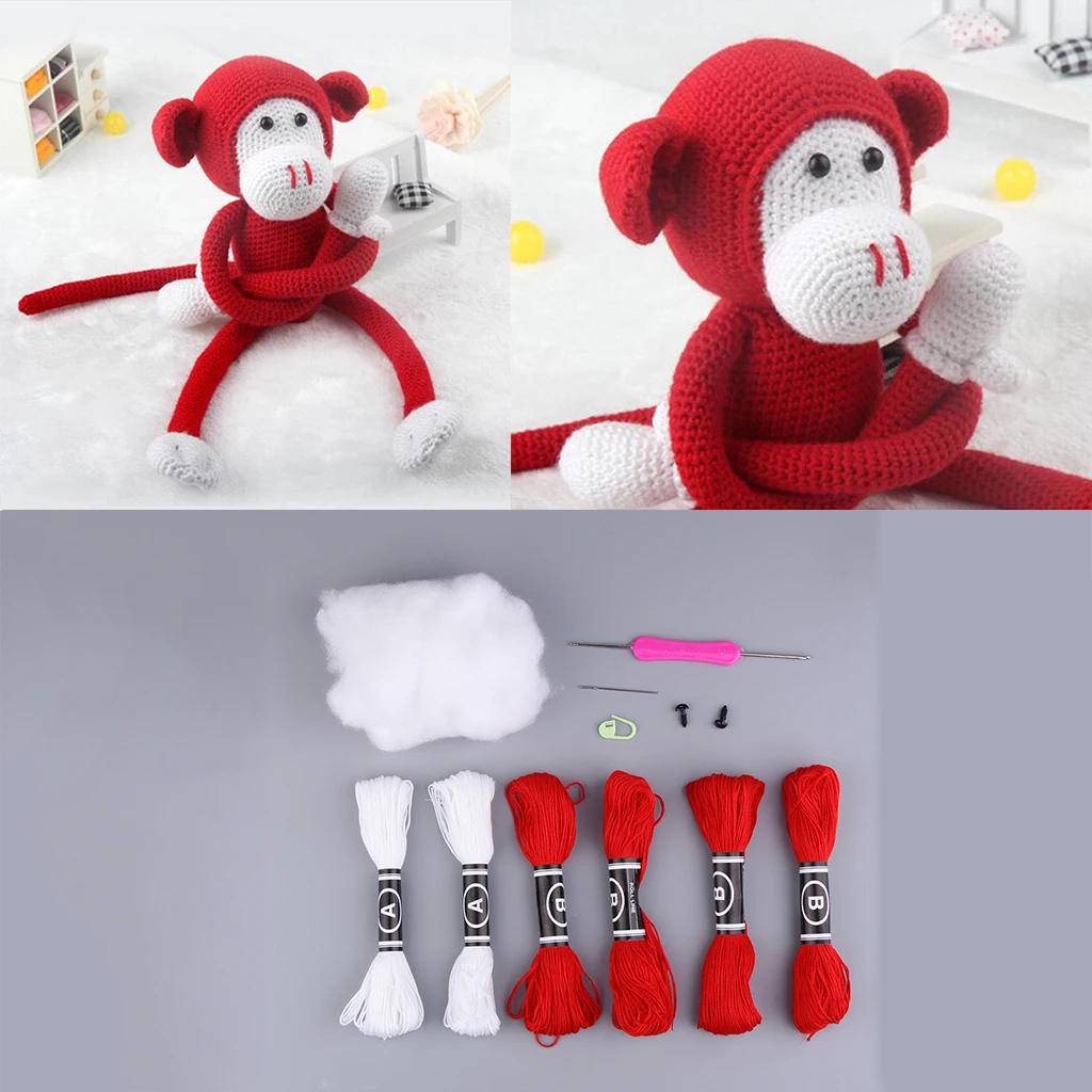 Monkey Doll Crochet Kit DIY Craft Project Handmade DIY Accessory