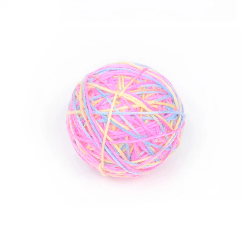 Cat Toy Ball Molar Gnaw Toy Wool Ball Uncomfortable Interactive Toy Wool Bell Ball Pet Toy Grind Paw