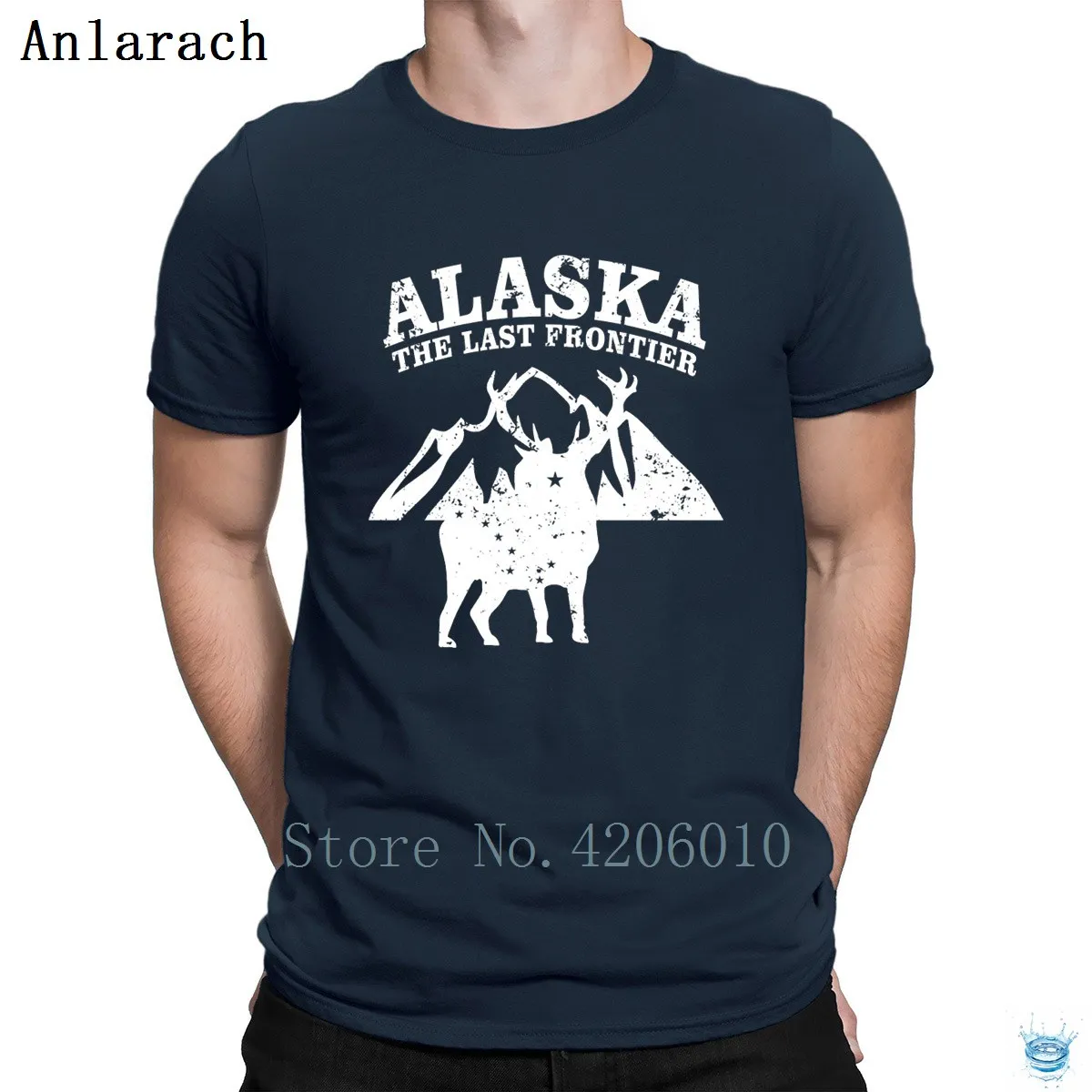 Футболка Alaska The Last Frontier, Аутентичная, в стиле хип-хоп, в винтажном стиле, хлопок, футболка для мужчин, семейный летний стиль, на заказ, сумасшедшая