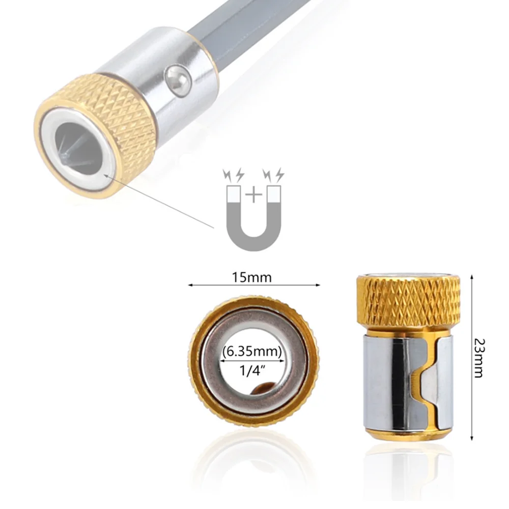 Universal Magnetic Ring Screwdriver Bit with Anti-Corrosion and Strong Magnetizer