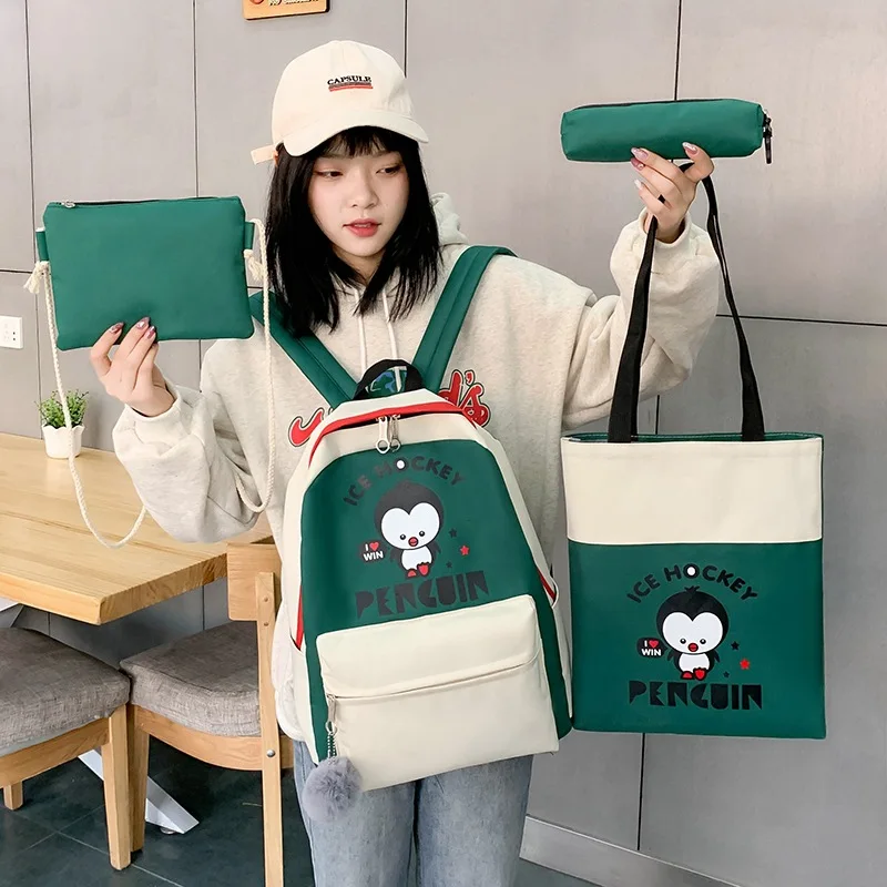 

Schoolbag for Elementary School Students Women's 2019 New Style Korean-style Junior High School High School Students Campus Simp