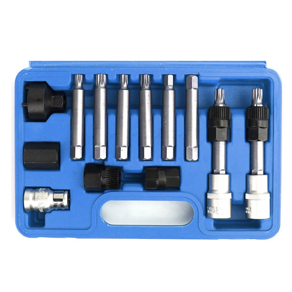 

13pcs Alternator Freewheel Pulley Removal Engine Auto Tool Set for Mercedes Benz BMW Car Repair Tools Oc8