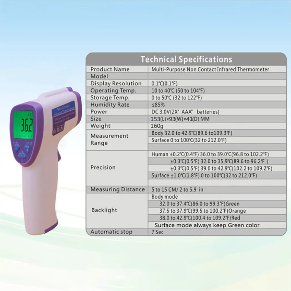 ЖК-подсветка детский лоб термометр цифровой взрослый температура тела детский лоб инфракрасный термометр