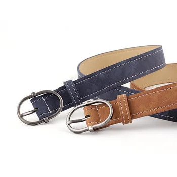 

Wild Belt For Women Casual Long Section Retro Word Buckle Imitation Leather Fashion Belt