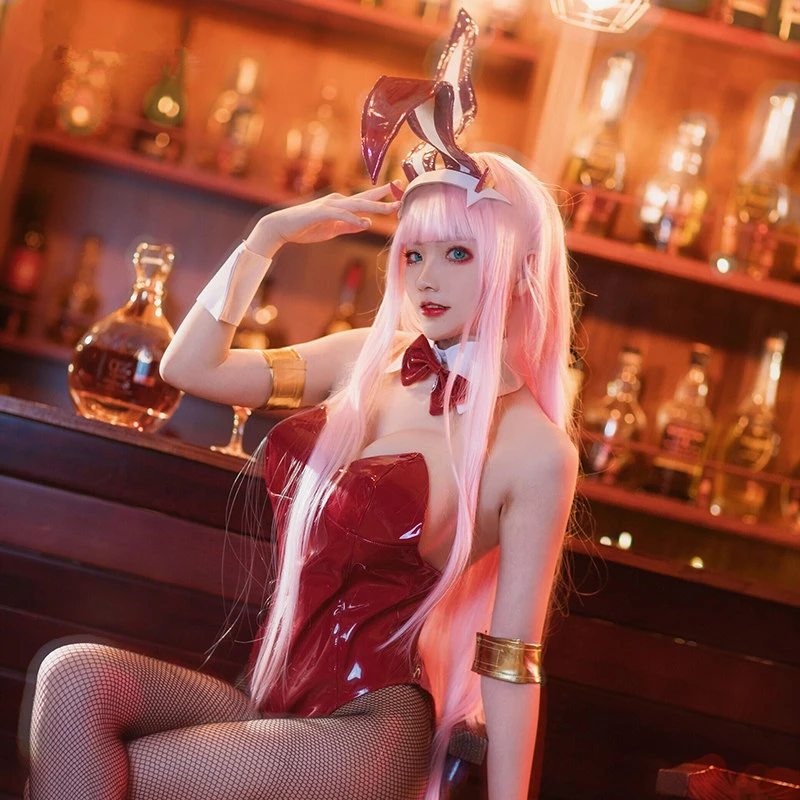 2019 Halloween Anime Darling In The Franxx Code 002 Zero Two Bunny Girl Cosplay Costume Wig Sexy Women Jumpsuit Red Leather Suit Aliexpress