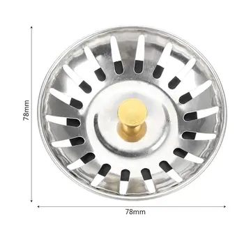 

NICEYARD Kitchen Sink Strainer Stopper 1PC Stainless Steel Bathroom Hair Catcher Waste Plug Kitchen Accessories