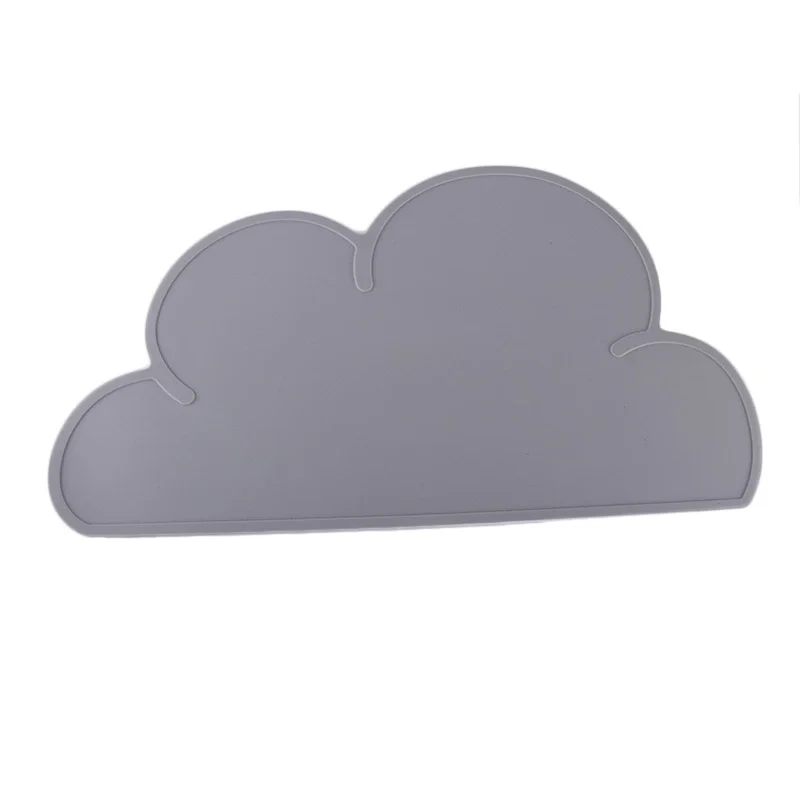 Dark Gray Silicone Non Slip Placemat- Eating On The Cloud for Kids Baby Toddlers 1 Piece BPA Free Placemats Set Can Quick Wipes Clean - Цвет: Dark Gray
