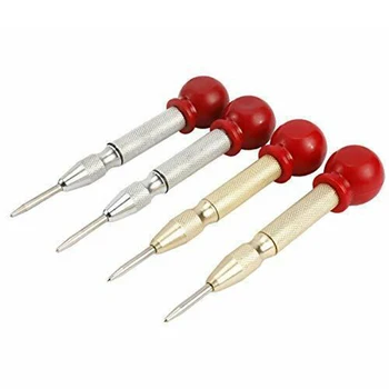

4 Pcs Center Punches Spring Loaded Automatic Center Punch Hole Impact With Protective Sleeve Practical Tools
