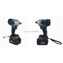 Electric Rechargeable Brushless Impact Wrench Cordless and brushless Impact driver drill combo with four 18V 4.0Ah Battery