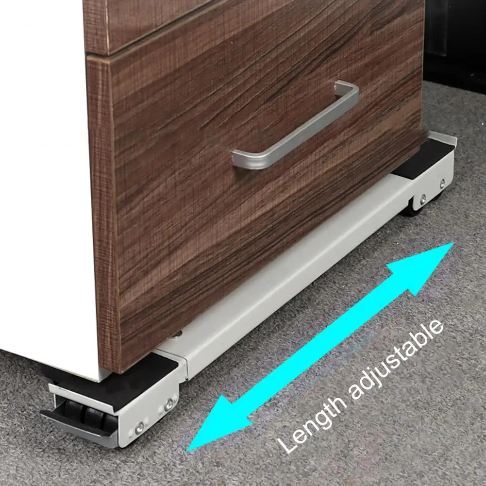 2Pcs Practical Mobile Durable Refrigerator Base Practical Washing Machine Bracket for Moving Washing Machine Bracket