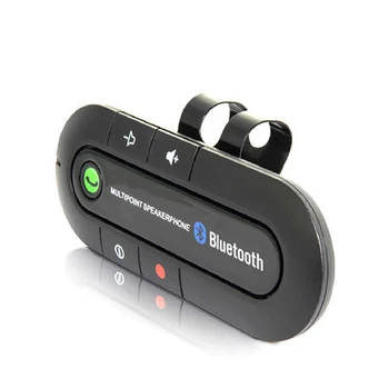 

Bluetooth Car Kit Multipoint Speaker MP3 Music Player Speakerphone Wireless EDR Bluetooth Receiver Handsfree Sun Visor Adapter