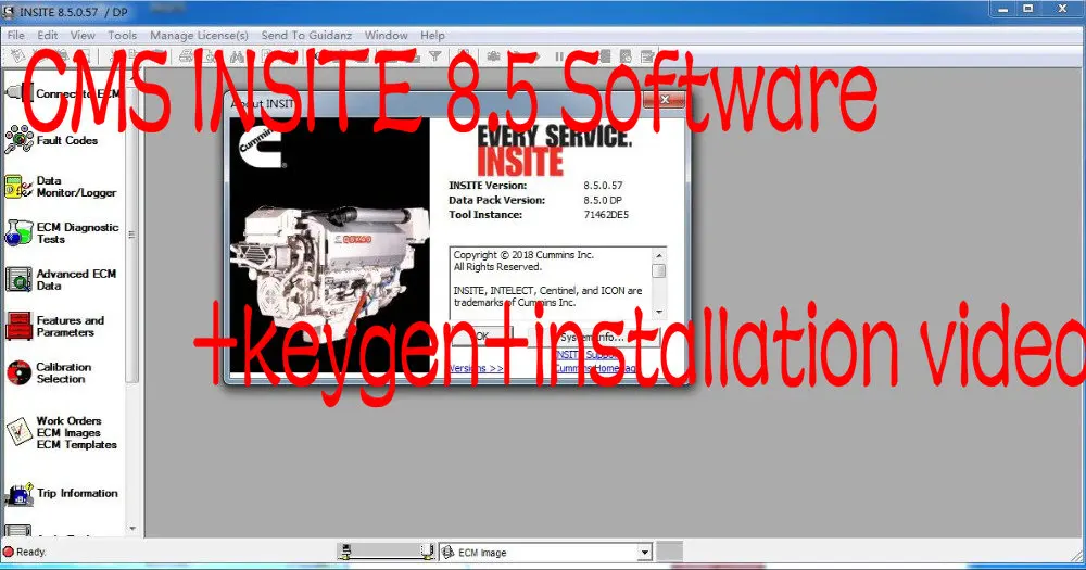 2019 Новый INSITE 8 5 электронный сервисный Инструмент V8.5 с Keygen + установка видео| |